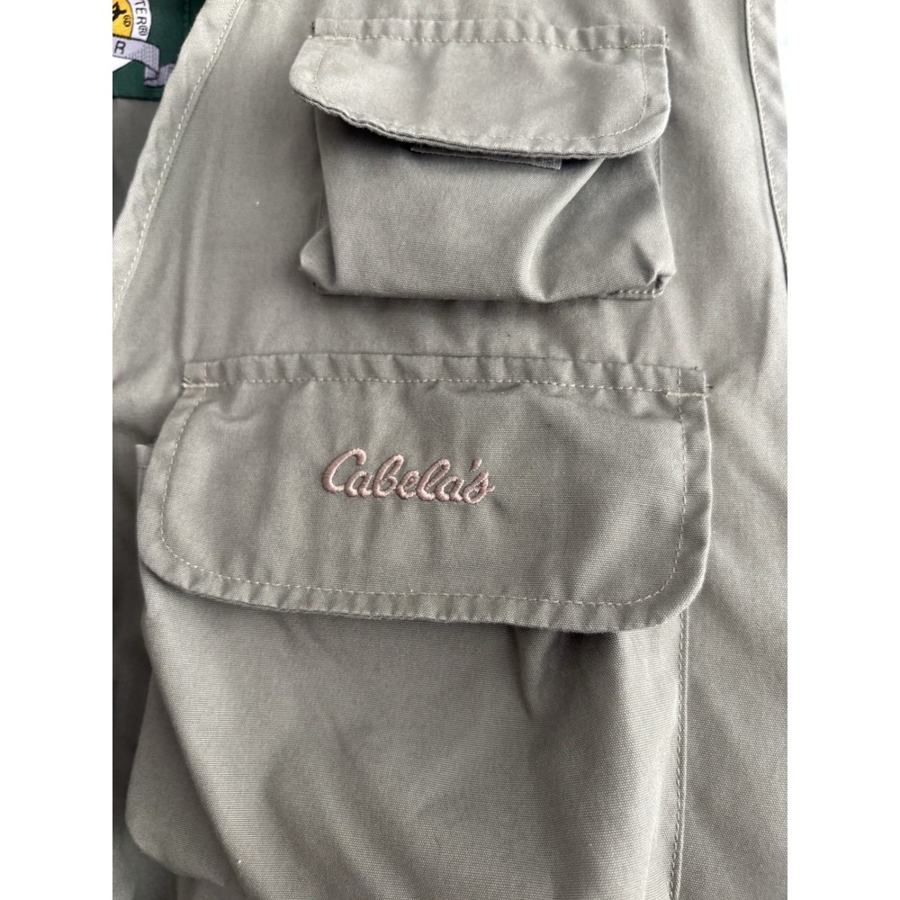 Cabela's Med Hunt Fish Multi Pocket Utility Vest Durable Versitile Olive Green - Picture 3 of 3